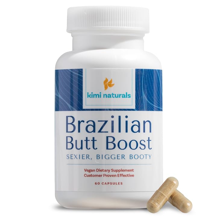 Kimi Naturals Butt Enhancer Pills - Tightening and Butt Lifting Supplements for Bigger Booty and Curvy Hips - Fast Growth Bum Enhancement 60 Capsules - TrustMedUSA