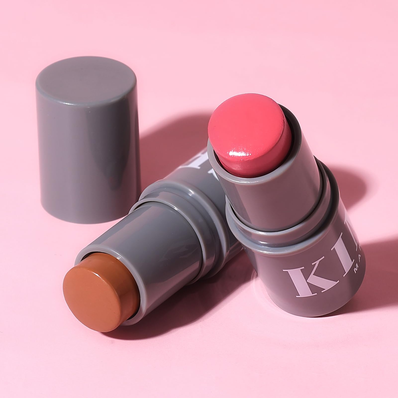 KIMUSE Cream Contour Stick Duo, Cream Blush Stick, Bronzer Shaping Stick, Creamy, Highly Pigmented, Long Lasting, Vegan Face Make Up Sticks - TrustMedUSA