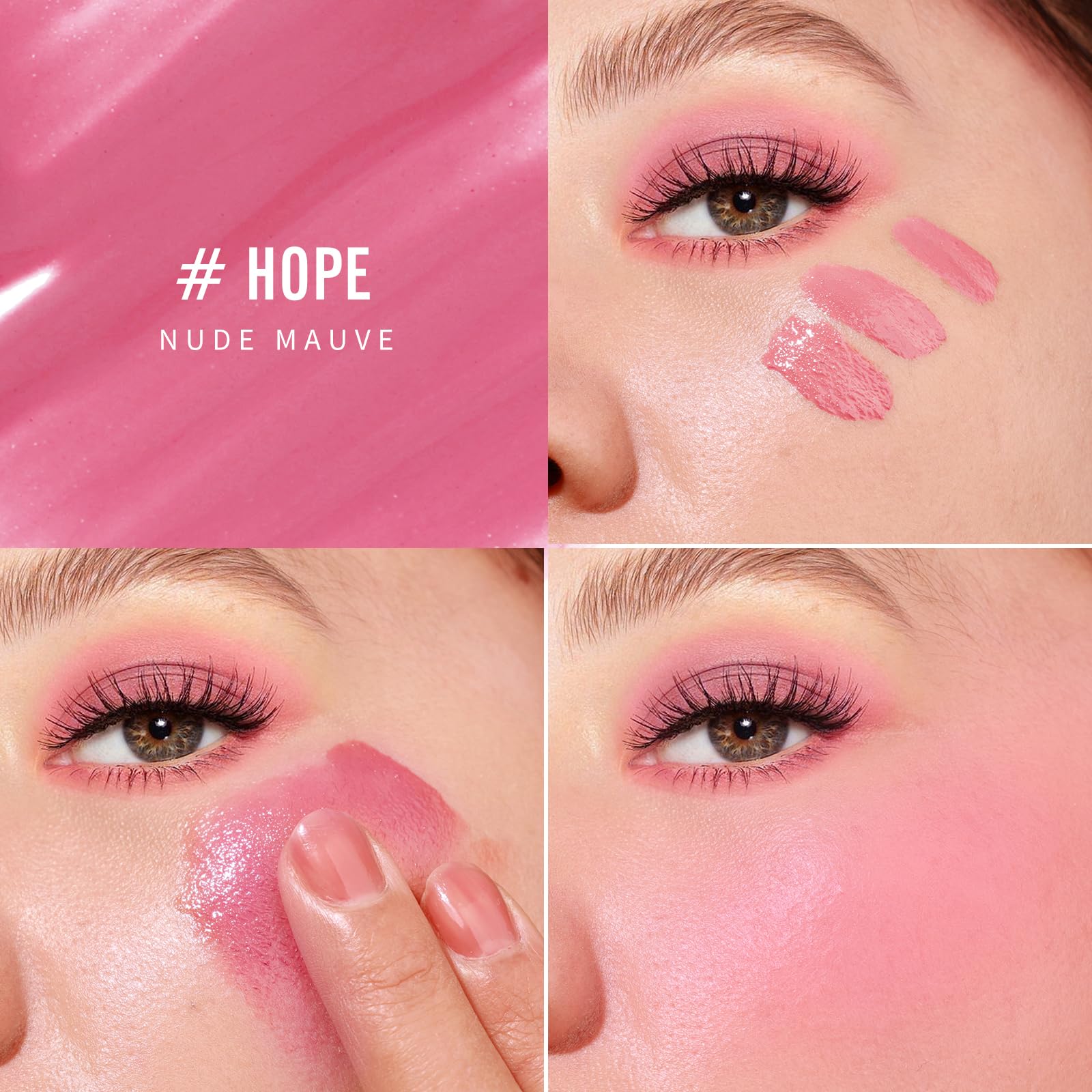 KIMUSE Liquid Blush, Long-Wearing Pigmented Soft Cream Face Blush, Waterproof, Smudge Proof, Dewy Finish - TrustMedUSA