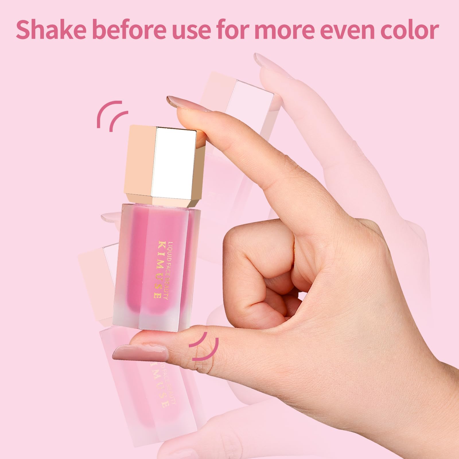 KIMUSE Liquid Blush, Long-Wearing Pigmented Soft Cream Face Blush, Waterproof, Smudge Proof, Dewy Finish - TrustMedUSA