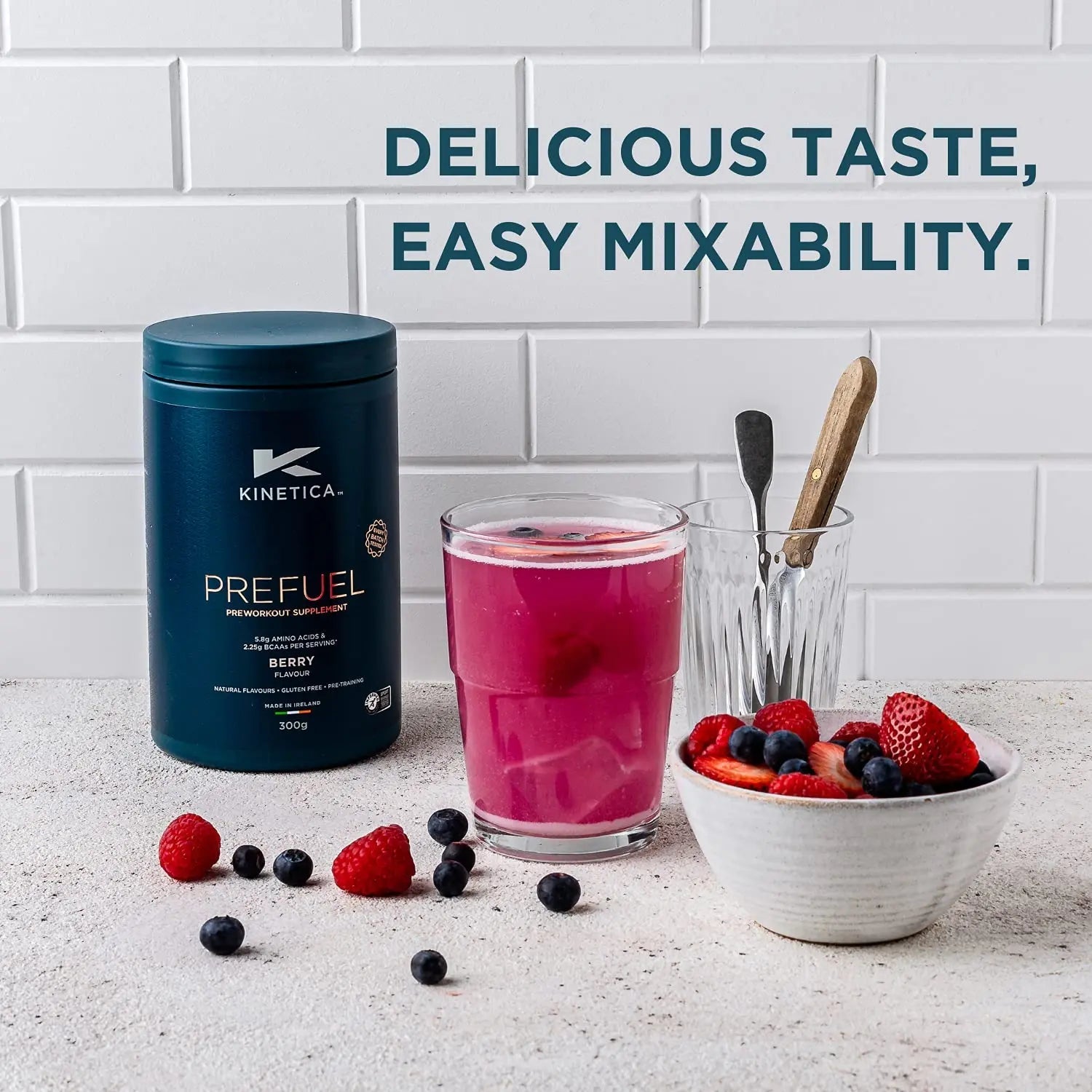 Kinetica PreFuel, Pre Workout, 5.9g Amino Acids & 2.3g BCAA's per Serving, 30 Servings - TrustMedUSA