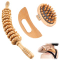 KintKita Wood Therapy Massage Tools 3 in 1,Wooden Lymphatic Drainage Massager, Body Sculpting Tools Cellulite Massager for Maderoterapia, Body Contouring, Relief Muscle, Anti-Cellulite - Maple Wellness Supplements