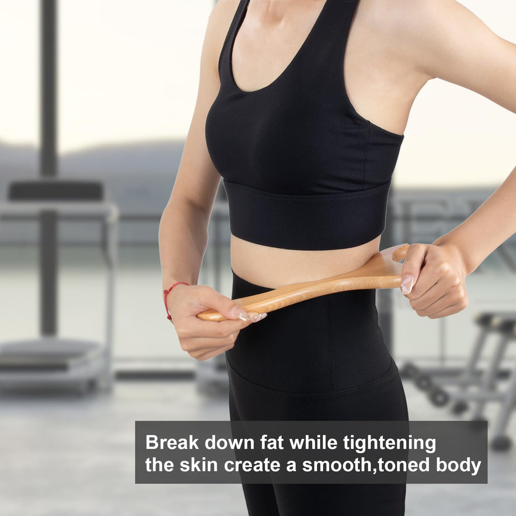 KintKita Wood Therapy Massage Tools,Wooden Lymphatic Drainage Massager, Cellulite Remover Body Sculpting Tool for Cellulite Reduction,Muscle Tension Release,Body Contouring-12 * 6 in - Maple Wellness Supplements