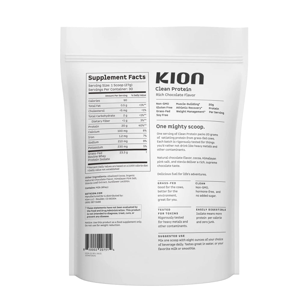 Kion Clean Protein | Grass-Fed & Pasture-Raised Whey Isolate Protein Powder - TrustMedUSA