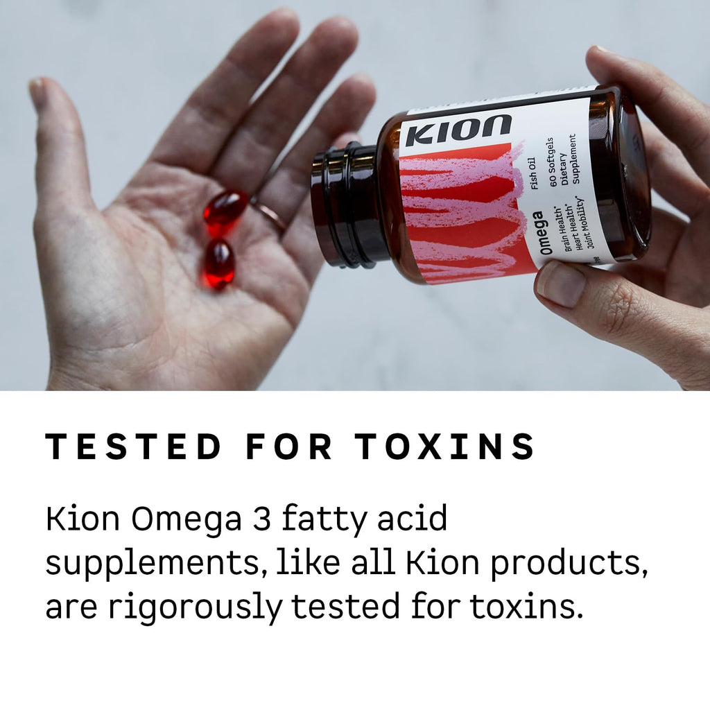 Kion Omega - Omega 3 Fatty Acid Supplements - DHA Supplements - Mini Fish Oil Softgels - Omega 3 DHA EPA Fish Oil Pills - Fish Oil 1,000 mg - 30 Servings - TrustMedUSA