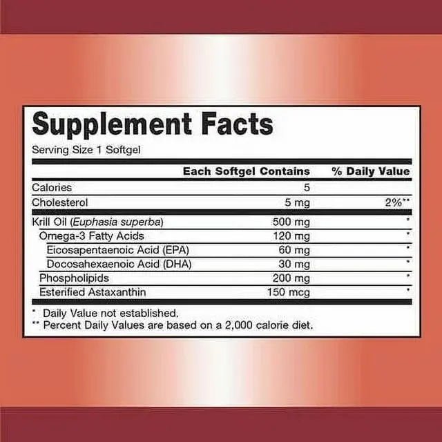 Kir-kland Signature Krill Oil 500 Milligram 160 Softgels - TrustMedUSA