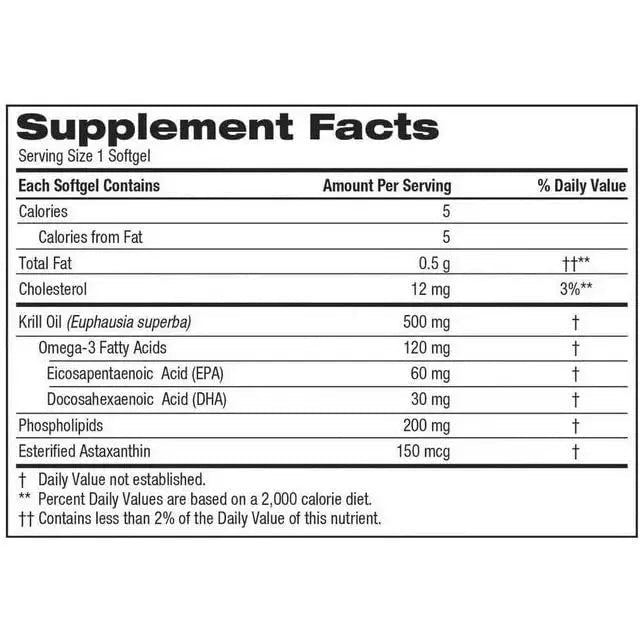 Kir-kland Signature Krill Oil 500 Milligram 160 Softgels - TrustMedUSA