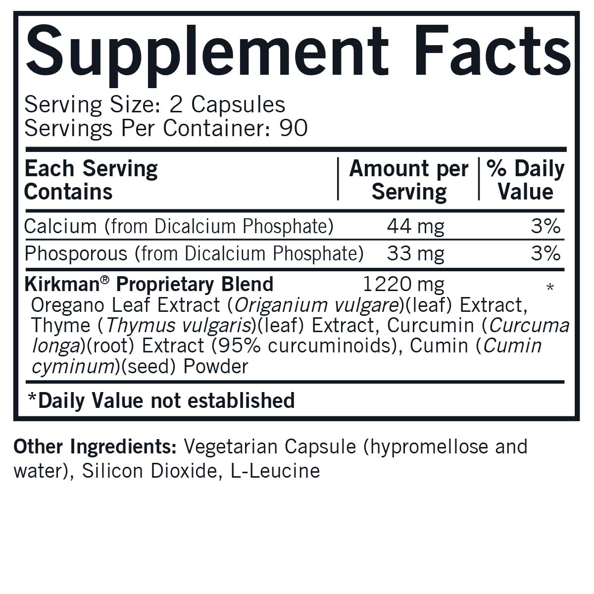 Kirkman CD-Herbal - Hypoallergenic -180 Vegetarian Capsules - TrustMedUSA