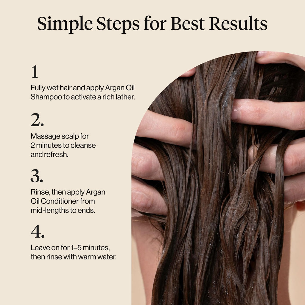 Kitsch Repairing Argan Oil Liquid Conditioner for Women & Men – Argan Oil for Hair, For Shine, Smoothness & Damage Recovery, Hair Repair – Clean, Color-Safe Hair Care - 12.3 oz - TrustMedUSA