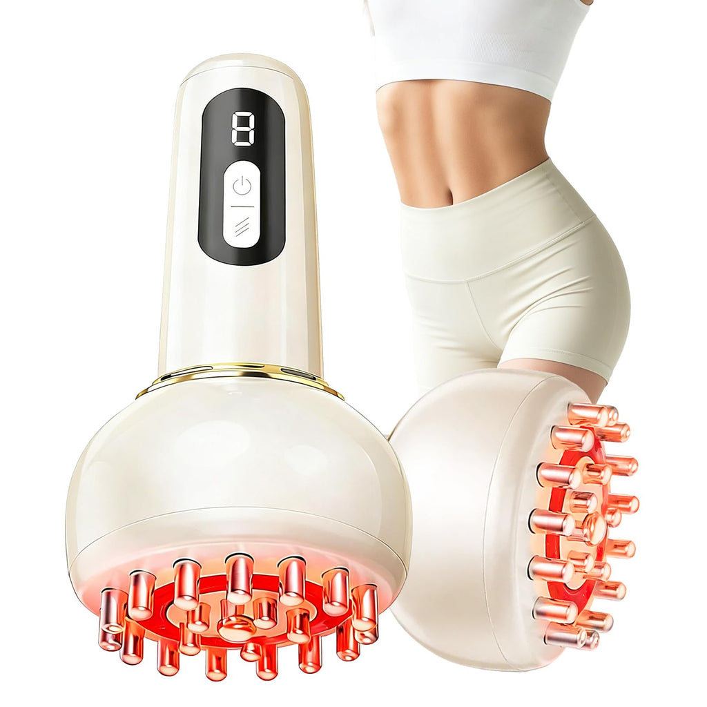 Kitusi Lymphatic Drainage Massager & Anti Cellulite Massage Tool, for Legs, Arms & Belly, Body,Helps Reduce Stretch Marks & Cellulite,with Microcurrent, Light Heat & Vibration - Maple Wellness Supplements