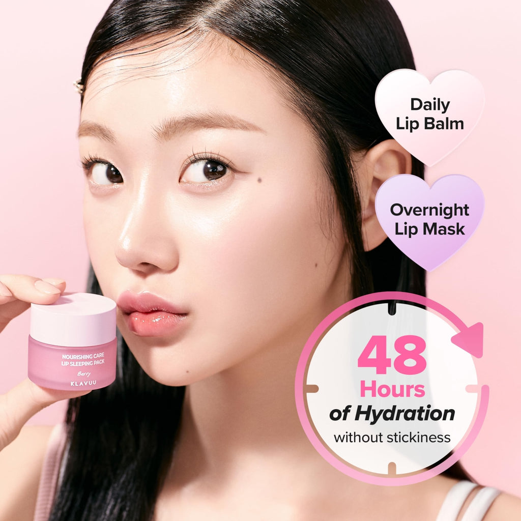 Klavuu Lip Mask Sleeping Pack (0.7oz) – Overnight Deep Hydrating Korean Lip Balm Treatment for Very Dry, Chapped Lips | Lip Lightening & Plumping with Instant Hydration | Gentle Exfoliating (Berry) - TrustMedUSA