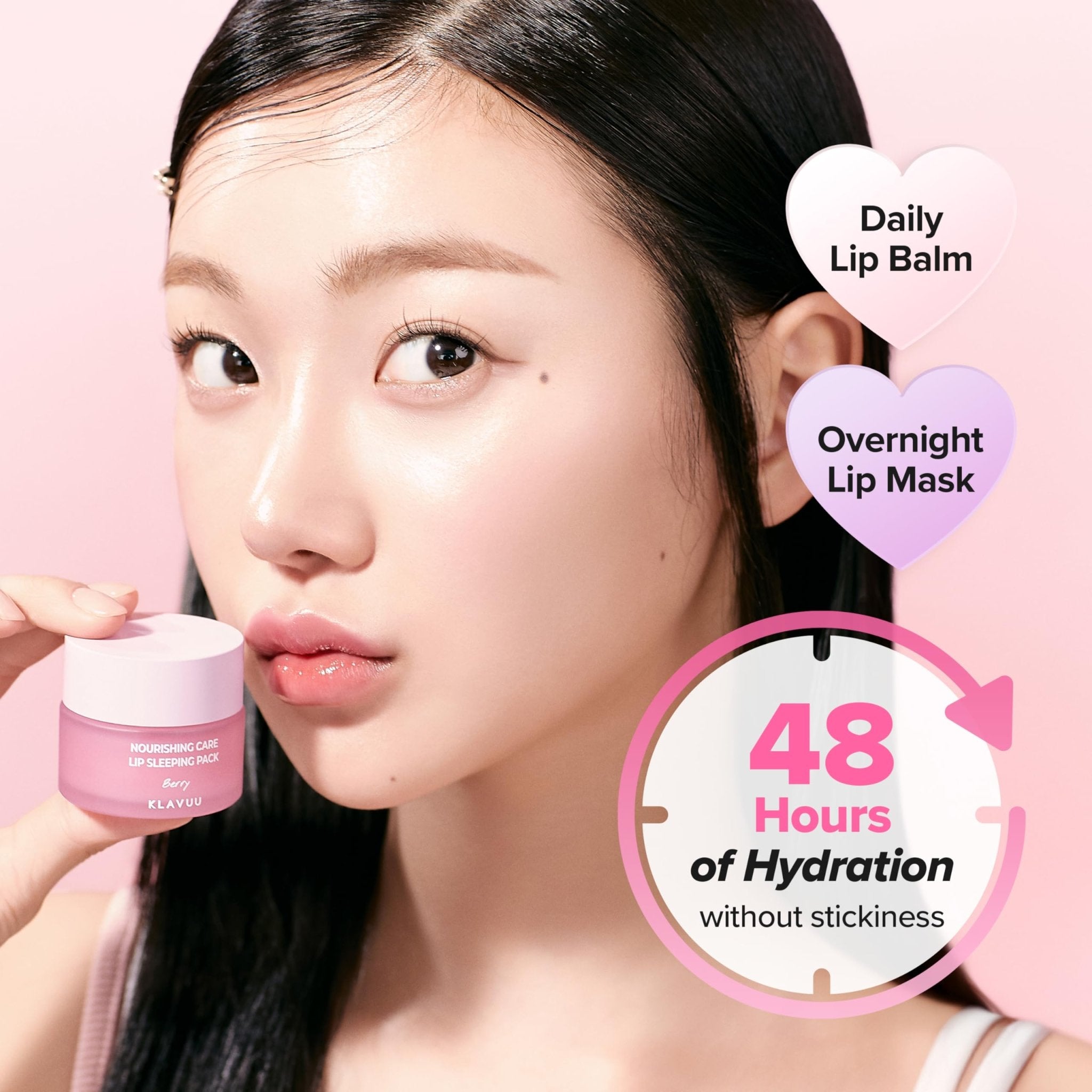 Klavuu Lip Mask Sleeping Pack (0.7oz) – Overnight Deep Hydrating Korean Lip Balm Treatment for Very Dry, Chapped Lips | Lip Lightening & Plumping with Instant Hydration | Gentle Exfoliating (Berry) - TrustMedUSA