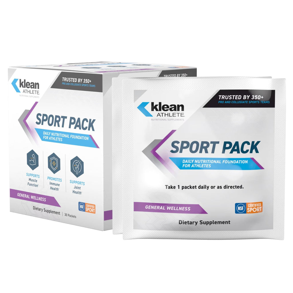 Klean Athlete Klean Sport Pack - Contains Magnesium Glycinate, Vitamin D & Omega-3 - Supports Muscle, Joint & Immune Health - NSF Certified - Daily Nutritional Supplement for Athletes - 30 Packets - TrustMedUSA