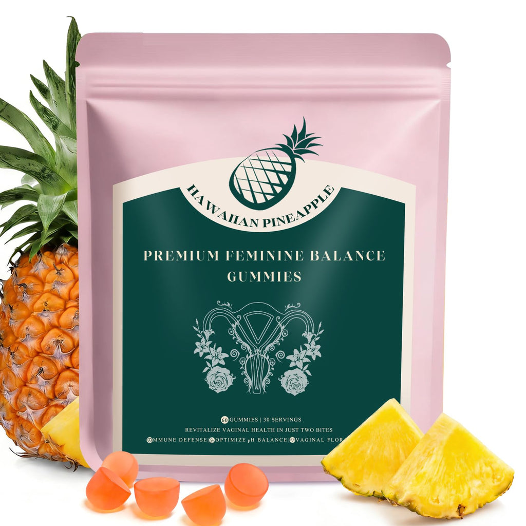 KLKIT Premium Feminine Balance Gummies, Pineapple Vaginal Probiotics for Women, pH Balance Feminine Gummies for Immune Support, Vegan & Gluten Free, 60 Count (30 Servings) - TrustMedUSA