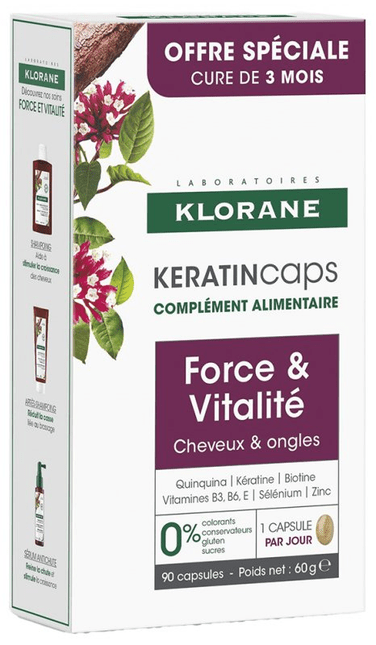 KLORANE KERATINCAPS Strength & Vitality Hair & Nails - 90 Capsules - TrustMedUSA