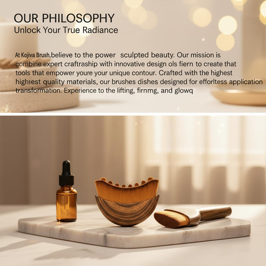 Kojiva Lymphatic Face Brush, Lymphatic Contour Face Brush Curved, Facial Lymphatic Drainage Massager Brush for Sculptingm, Reduce Puffiness & Double Chin Reducer, Improves Skin Glow Absorption (1PCS) - Maple Wellness Supplements