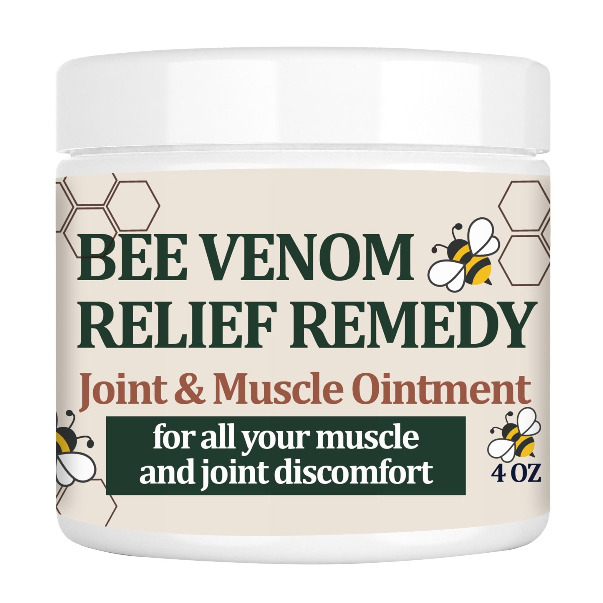 KOKOMAANE Bee Venom Muscle Bone Cream, Fast Acting, for Back, Neck, Hand, Foot, Knee, Muscle, Shoulder, Topical, Wrist, Elbow, Hip, Nerve, Plantar, Ankle, Foot discomfort, Vitamin B6 - TrustMedUSA