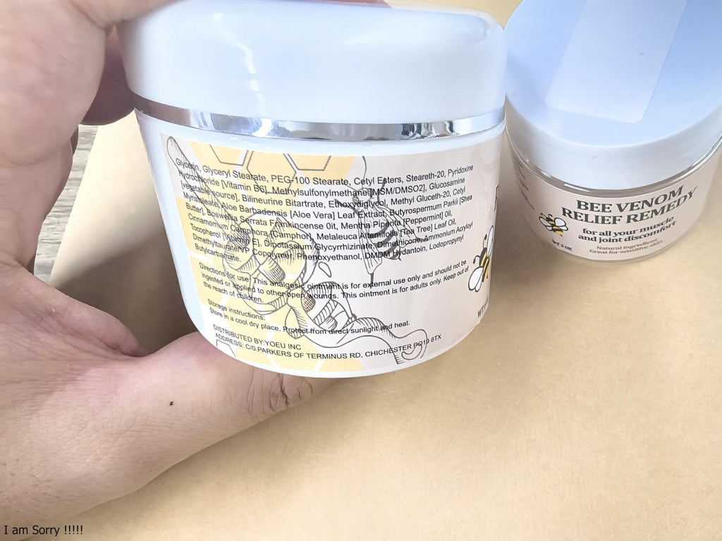 KOKOMAANE Bee Venom Muscle Bone Cream, Fast Acting, for Back, Neck, Hand, Foot, Knee, Muscle, Shoulder, Topical, Wrist, Elbow, Hip, Nerve, Plantar, Ankle, Foot discomfort, Vitamin B6 - TrustMedUSA