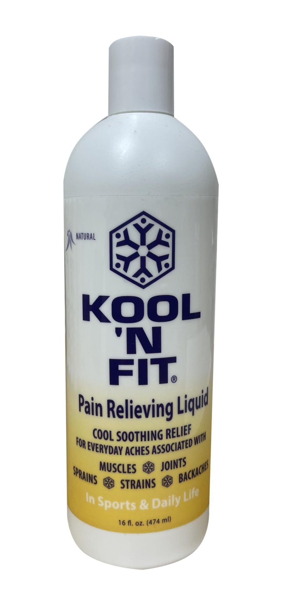 Kool N Fit Pain Relief Product (16oz) - Foot, Lower Back Pain Relief, Knee Pain Relief & More, Quickly Absorbed, Non-Greasy, Non-Staining, All Natural - TrustMedUSA
