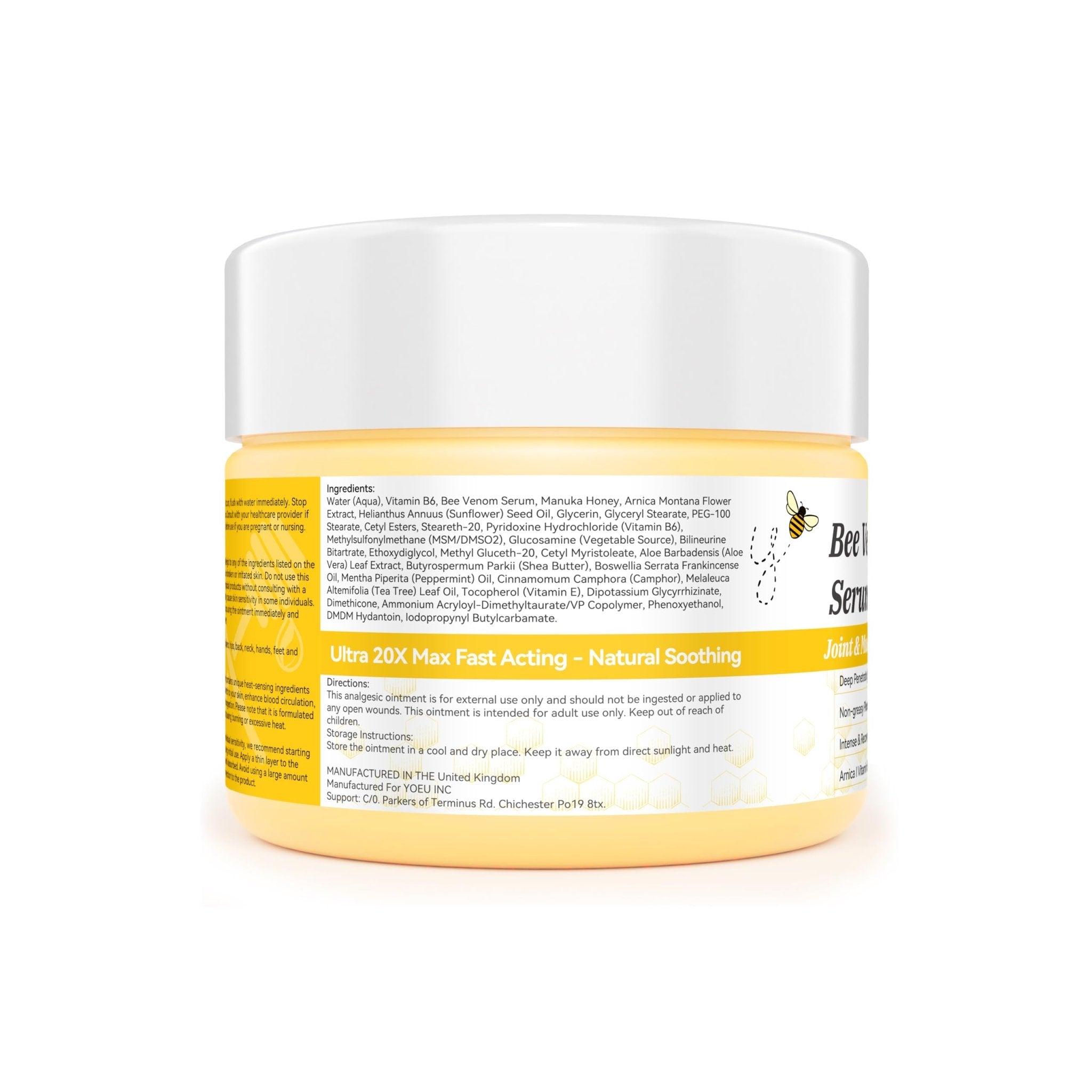 KOORPET 4 OZ 1 Pack Experience Fast Relief with Soothing for Back, Neck, Knees, and More, Bee Venom Cream Combines Arnica and Vitamin B6 for Effective, targeted Comfort. - TrustMedUSA