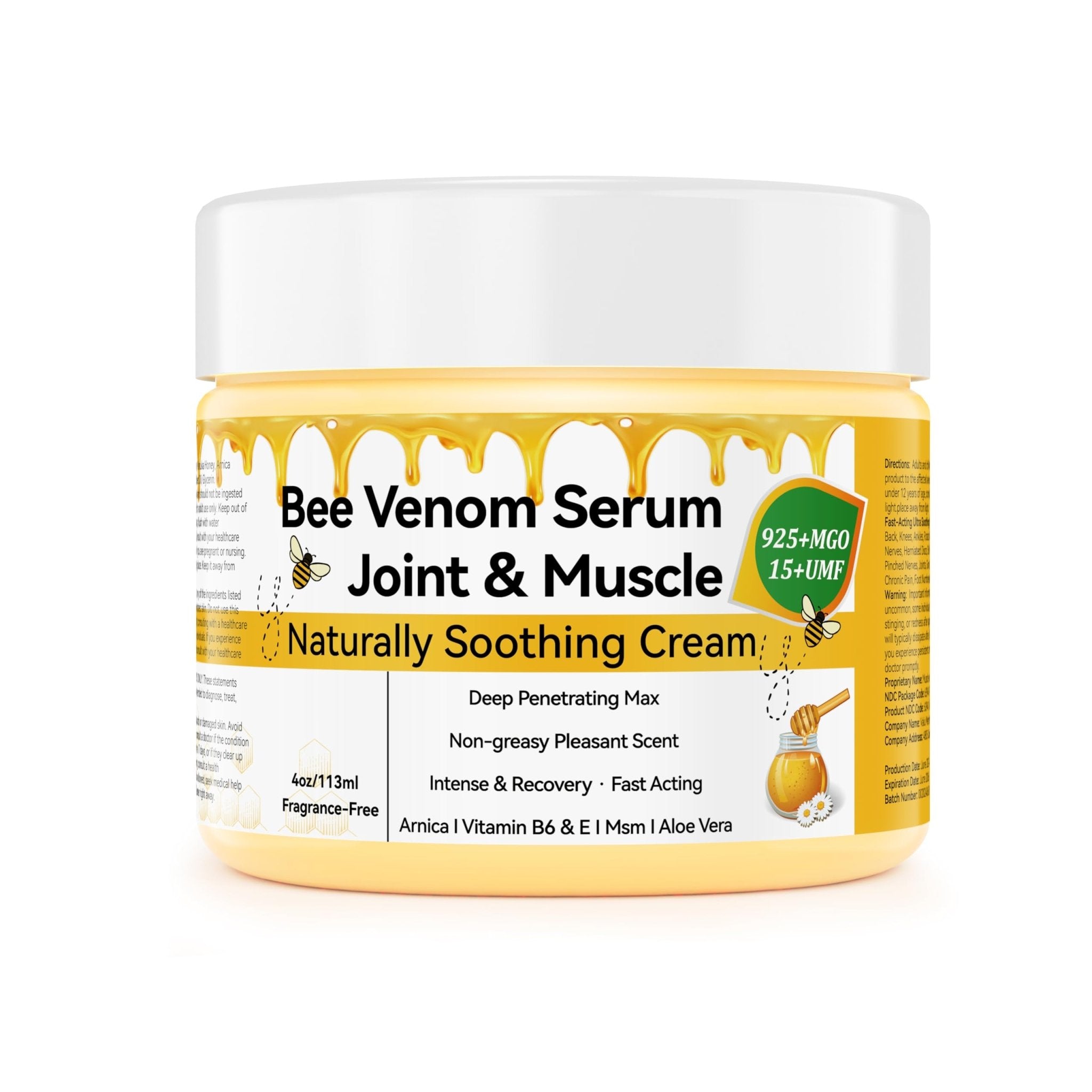 KOORPET 4 OZ 1 Pack Experience Fast Relief with Soothing for Back, Neck, Knees, and More, Bee Venom Cream Combines Arnica and Vitamin B6 for Effective, targeted Comfort. - TrustMedUSA
