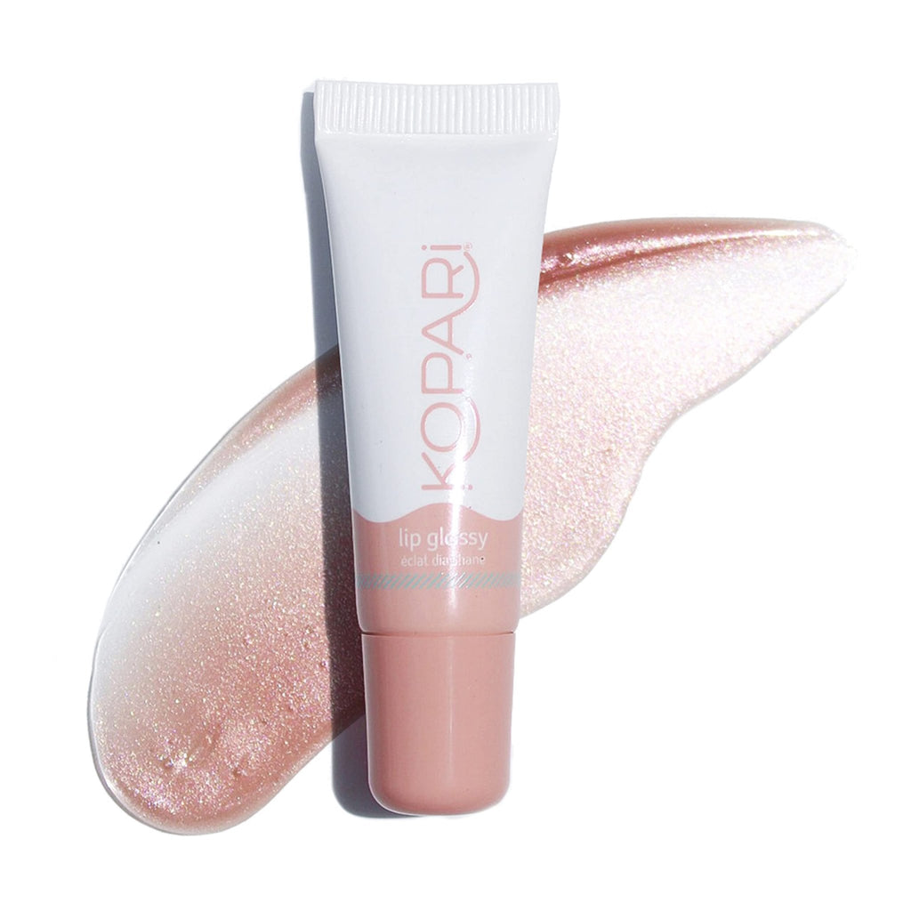 Kopari Coconut Lip Glossy | Nude Tint Birthday Suit | Vegan Hydrating Moisturizing Lip Oil Vitamin E Shea Butter Long Wear High Shine Non Sticky | Clean Plant Based Non Toxic Balm Paraben Free - TrustMedUSA
