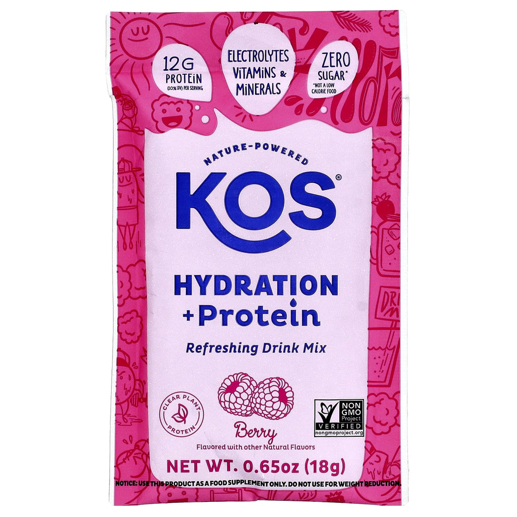 Kos Berry Hydration Protein 7ct, 0.65 OZ - Maple Wellness Supplements
