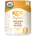 KOS Golden Mylk with Tumeric and Ginger, Organic Superfood Latte Powder, Adaptogen Mushroom Blend - Coffee Creamer, Dessert & Smoothie - Caffeine Free, Vegan, Dairy-Free, Gingerbread Chai, 28 Servings - Maple Wellness Supplements
