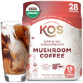 KOS Mushroom Coffee - USDA Certified Organic - Dark Chocolate Mocha Flavor - Mushroom Coffee Latte Powder with Reishi, Cordyceps, Lion's Mane, Chaga & Turkey Tail Mushrooms - Maple Wellness Supplements