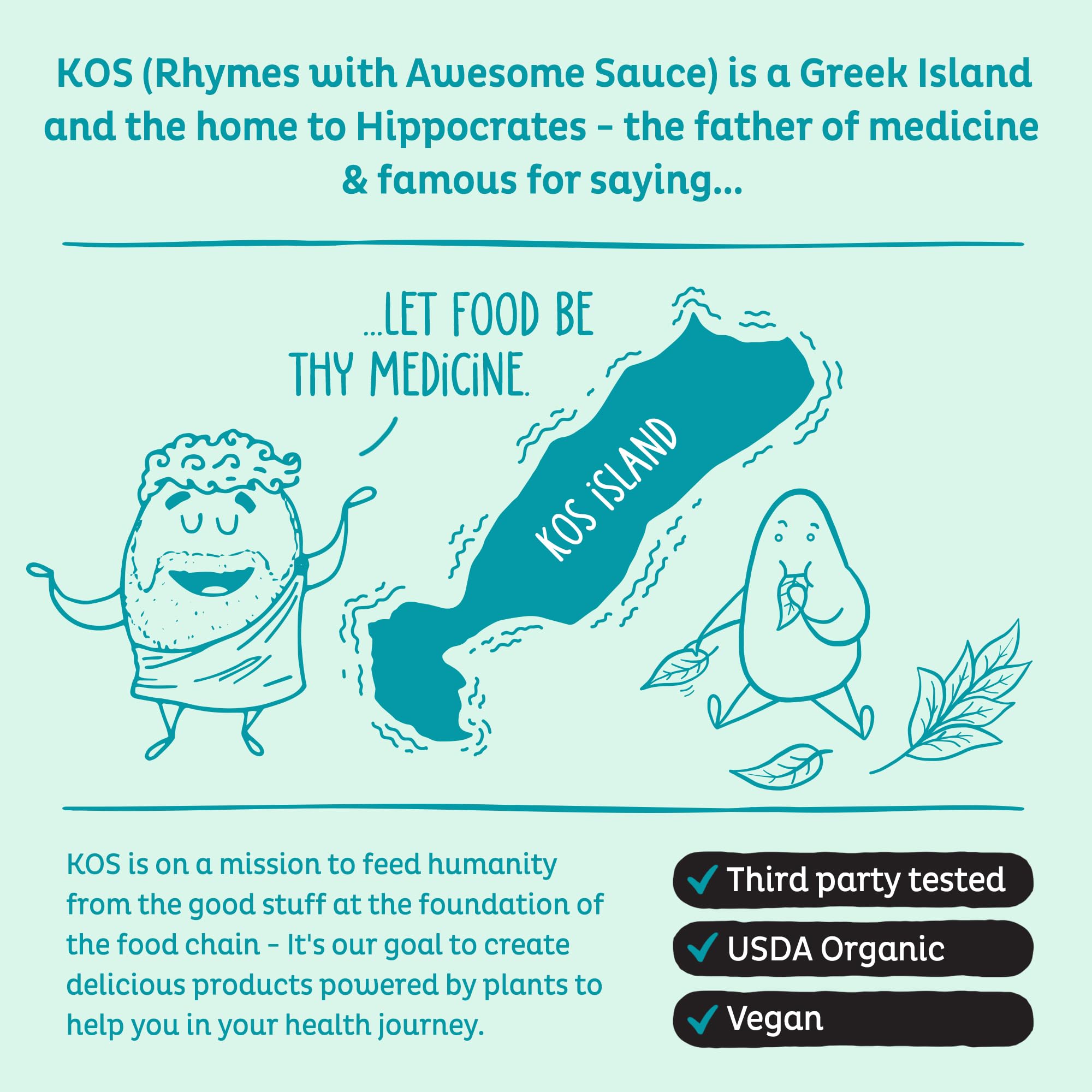KOS Organic Spirulina Powder - USDA Certified Organic, 109 Servings of Superfood Powder for Smoothies & Juices, Non-Irradiated Blue Green Algae, Plant Based with Antioxidants, Vegan (13.5oz) - Maple Wellness Supplements