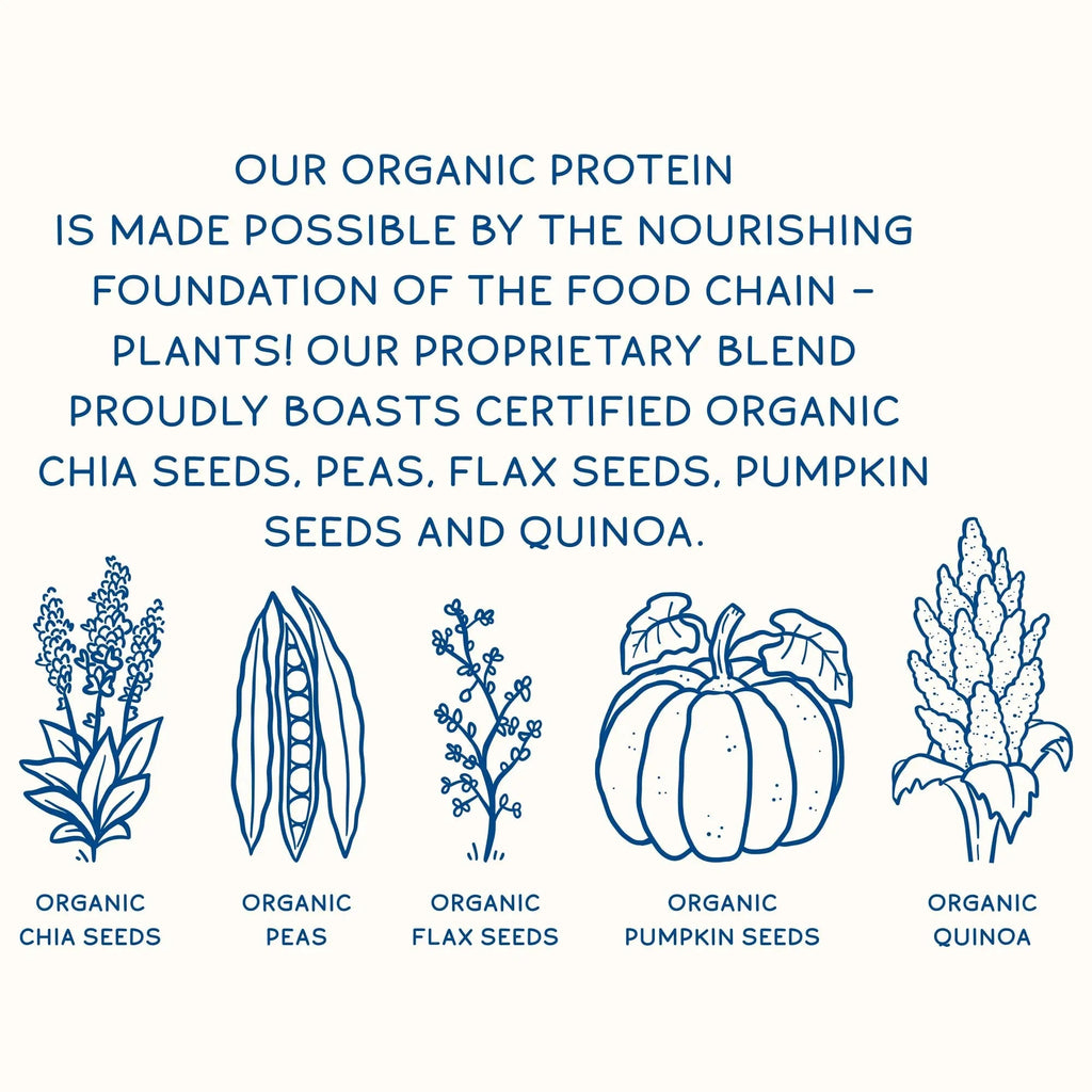 KOS Plant Based Protein Powder, Blueberry Muffin - Organic Pea Protein Superfood - TrustMedUSA