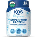 KOS Plant Based Protein Powder, Blueberry Muffin - Organic Pea Protein Superfood - TrustMedUSA