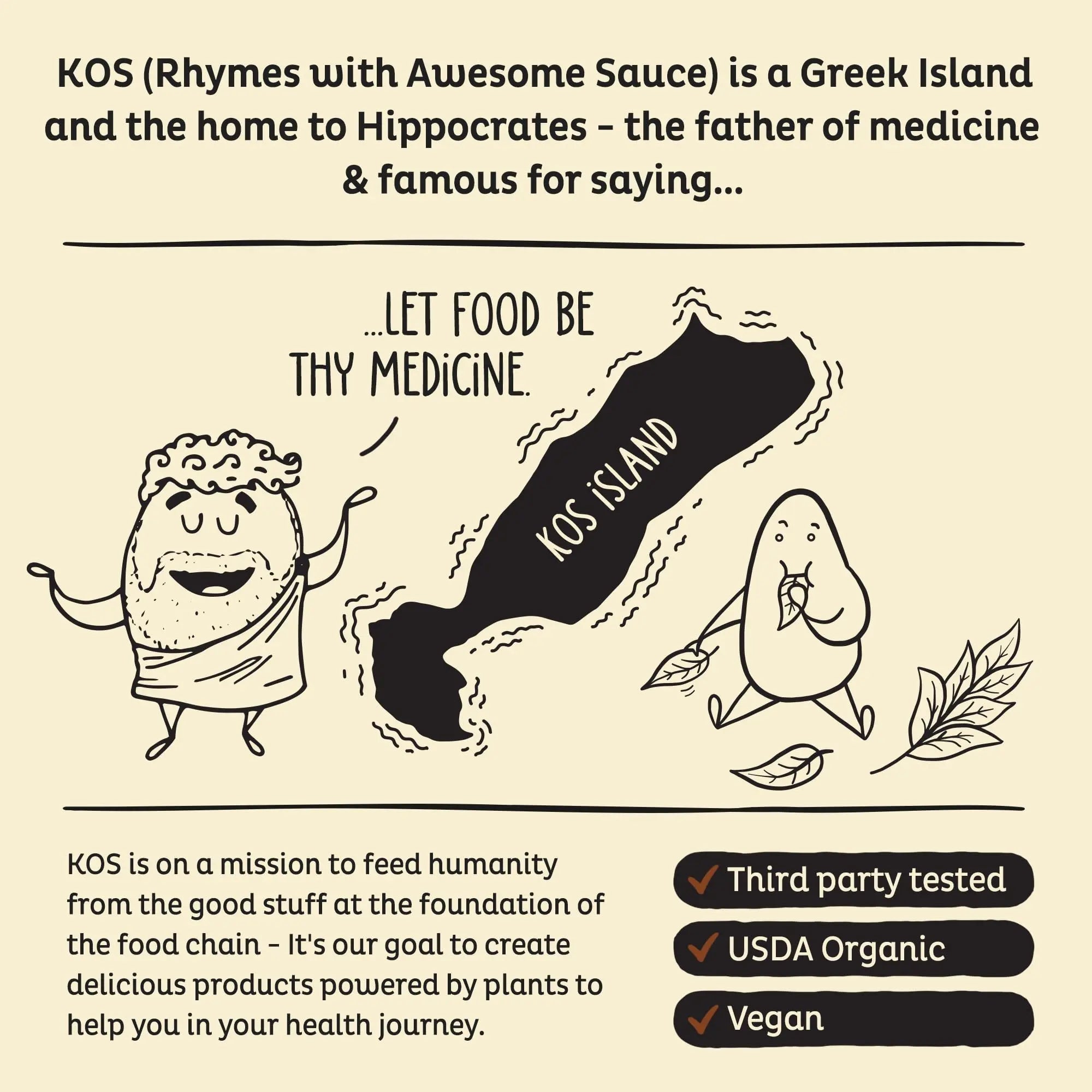 KOS Vegan Protein Powder Erythritol Free, Vanilla USDA Organic - Pea Protein Blend, Plant Based Superfood Rich in Vitamins & Minerals - Keto, Dairy Free - Meal Replacement for Women & Men, 28 Servings - TrustMedUSA
