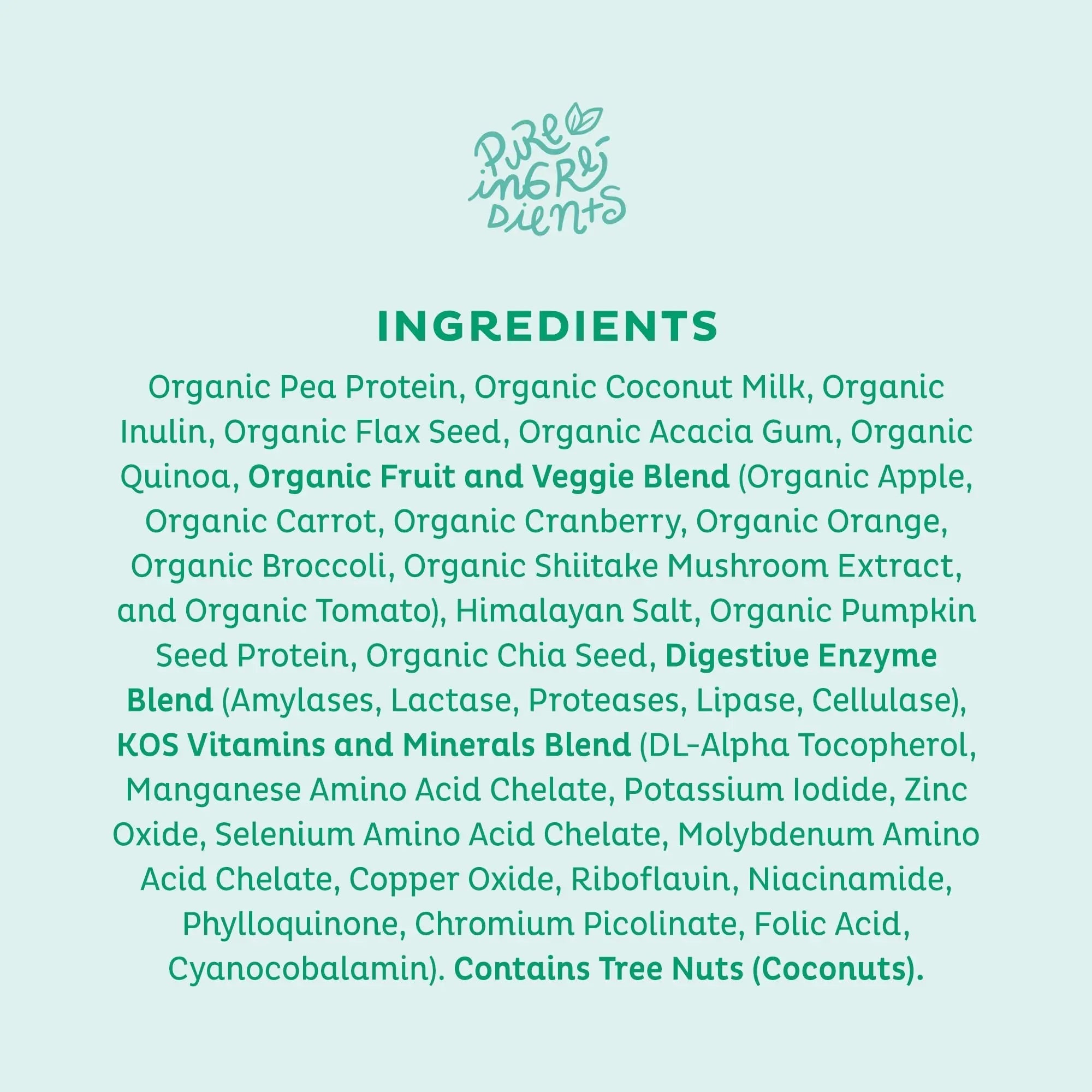 KOS Vegan Protein Powder, Unflavored & Unsweetened - Low Carb Pea Protein Blend - TrustMedUSA