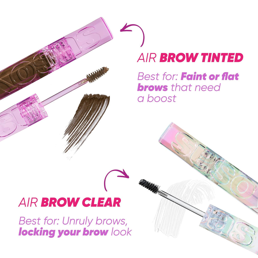 Kosas Air Brow Tinted Eyebrow Gel – Volumizing Brow Gel with Flexible Long-Lasting Hold, Medium Brown - TrustMedUSA