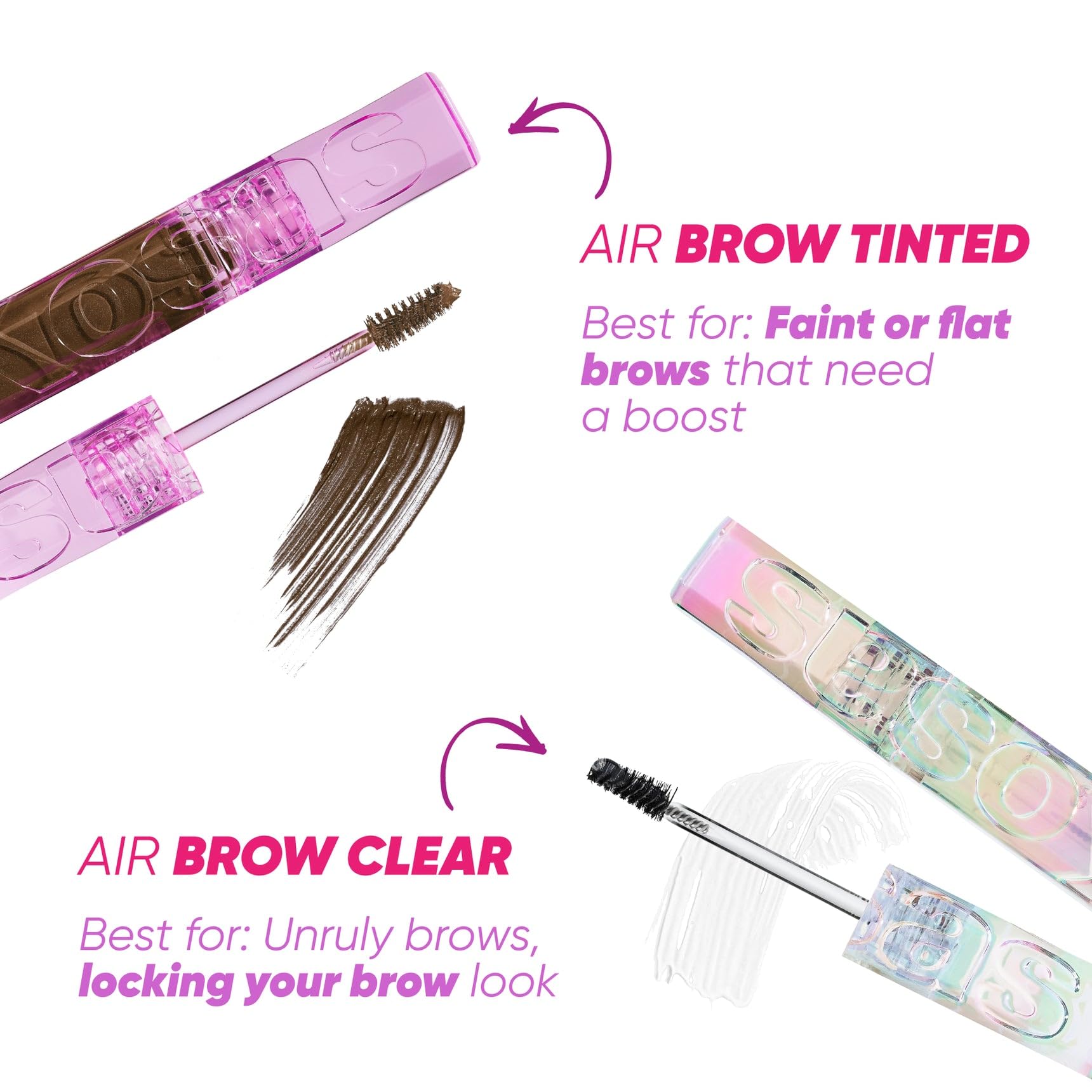Kosas Air Brow Tinted Eyebrow Gel – Volumizing Brow Gel with Flexible Long-Lasting Hold, Medium Brown - TrustMedUSA