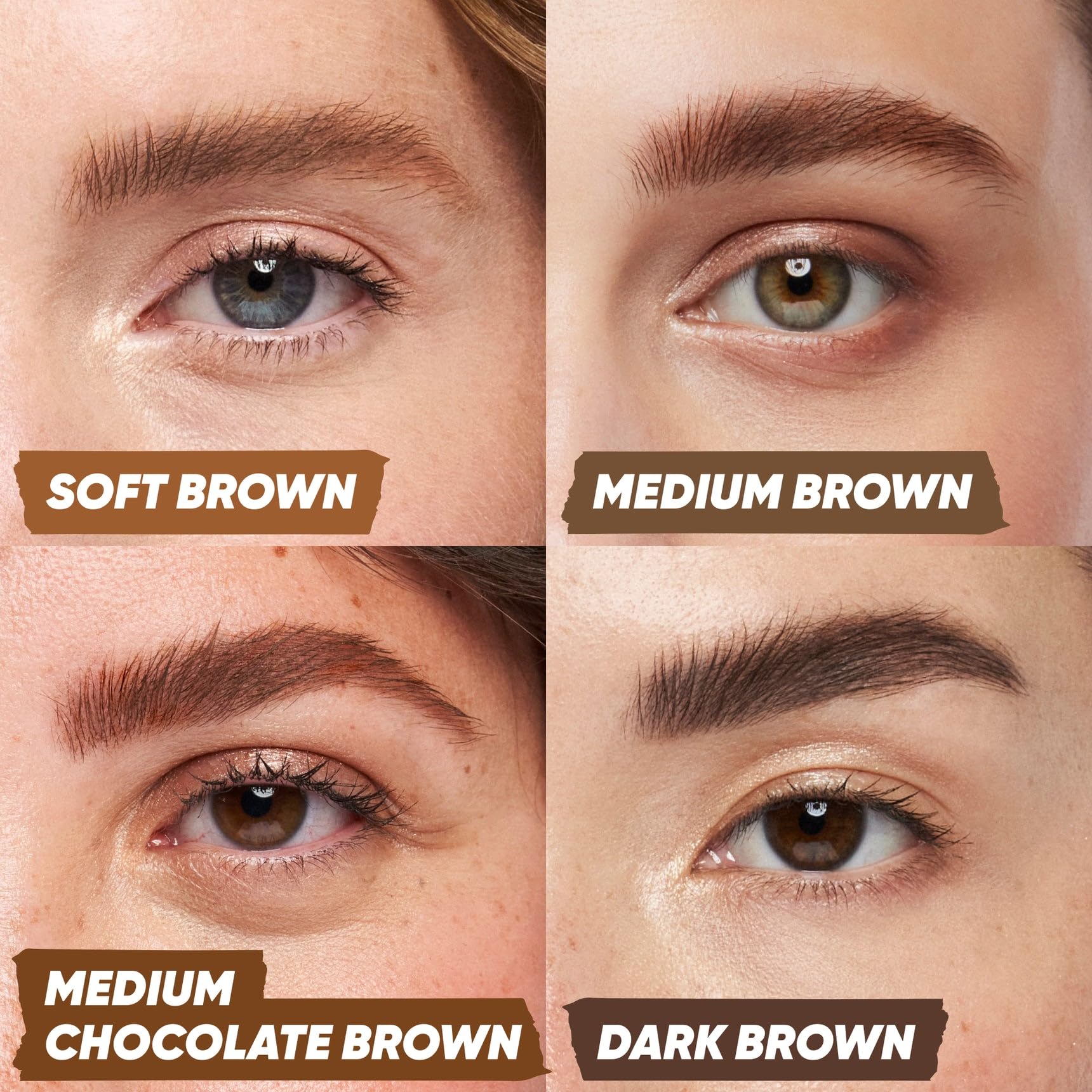 Kosas Air Brow Tinted Eyebrow Gel – Volumizing Brow Gel with Flexible Long-Lasting Hold, Medium Brown - TrustMedUSA