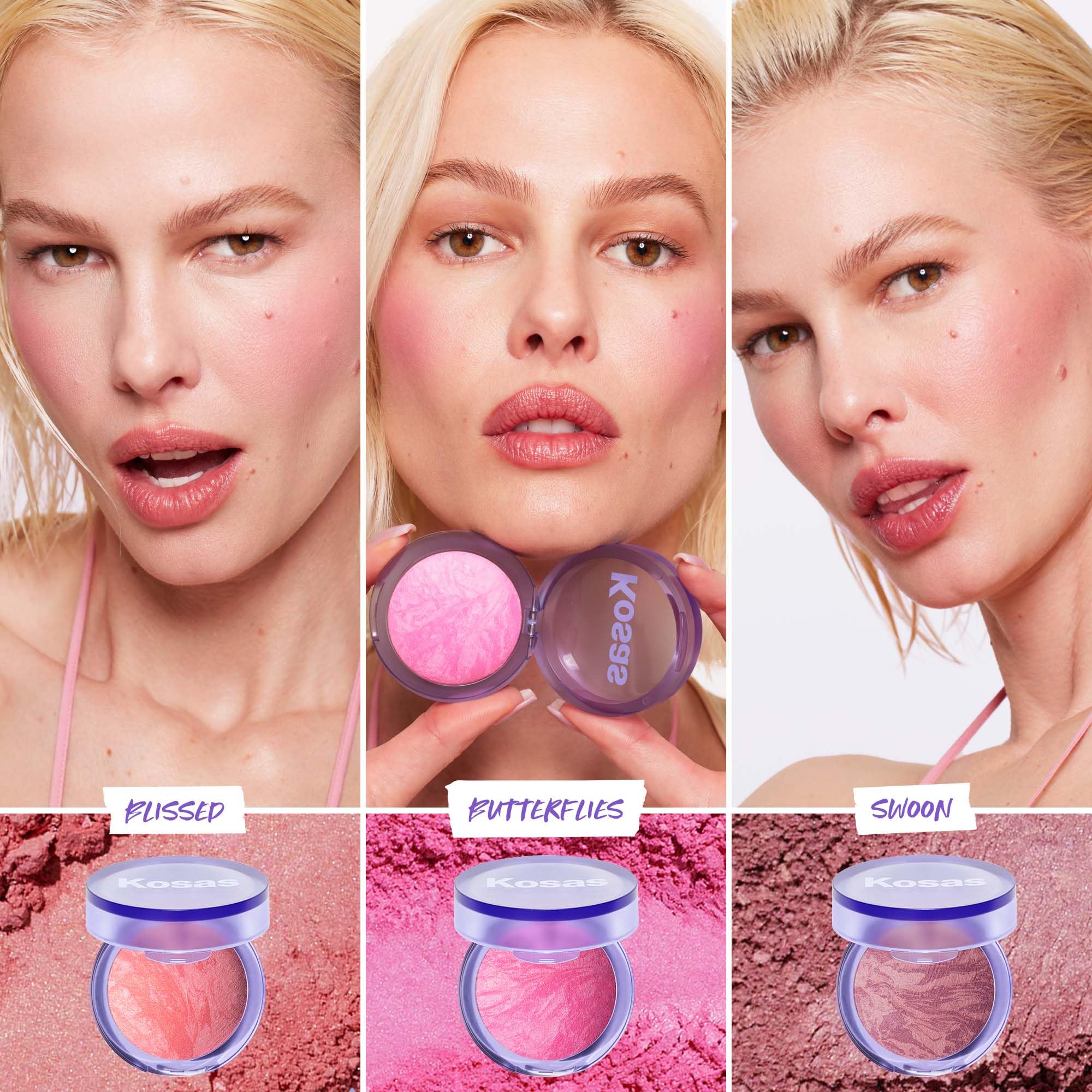 Kosas Blush is Life –Talc-Free Dimensional Blush Baked with Squalane & Hyaluronic Acid – Long Wear, Safe for Sensitive Skin - Swoon - Maple Wellness Supplements