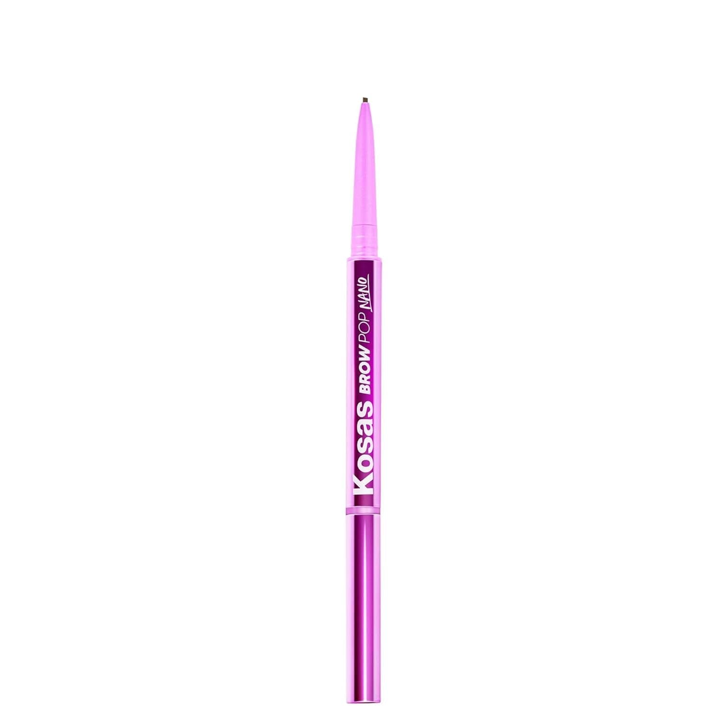 Kosas Brow Pop Nano Eyebrow Pencil – Ultra-Fine 1mm Micro Brow Pencil with Spoolie, Medium Brown - TrustMedUSA