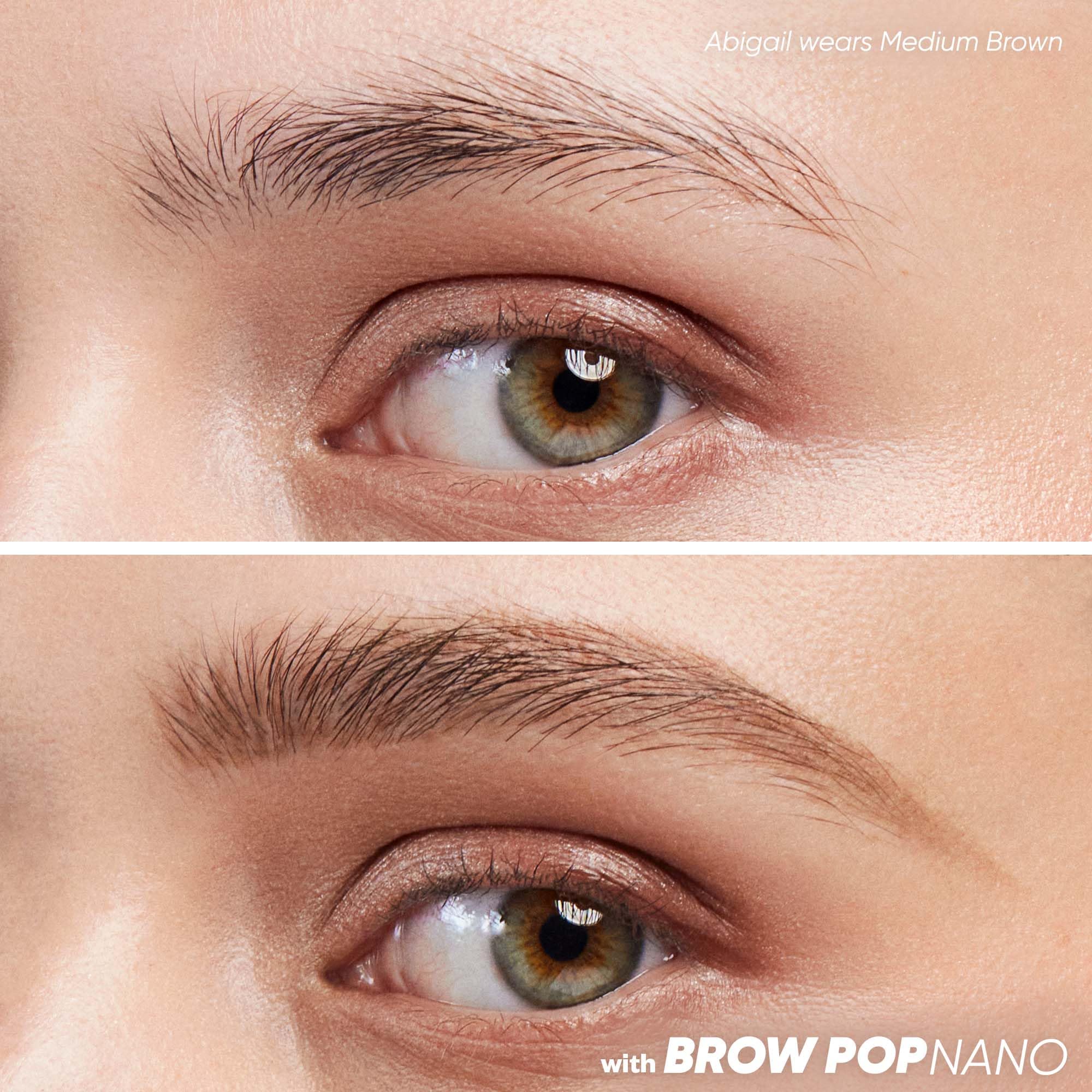 Kosas Brow Pop Nano Eyebrow Pencil – Ultra-Fine 1mm Micro Brow Pencil with Spoolie, Medium Brown - TrustMedUSA