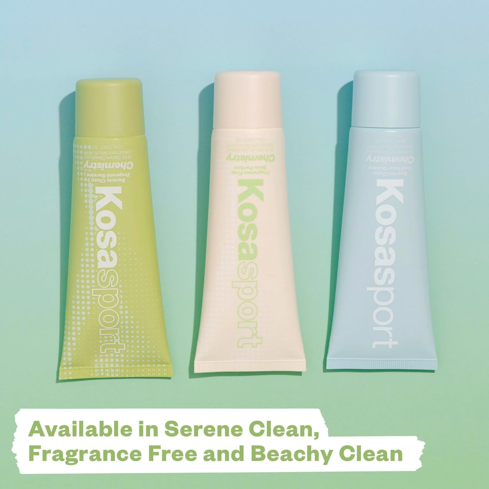 Kosas Chemistry Deodorant - Aluminium and Baking Soda Free + BO-Fighting AHA Serum that Exfoliates, Softens, and Nourishes the Skin, (Serene Clean) - TrustMedUSA