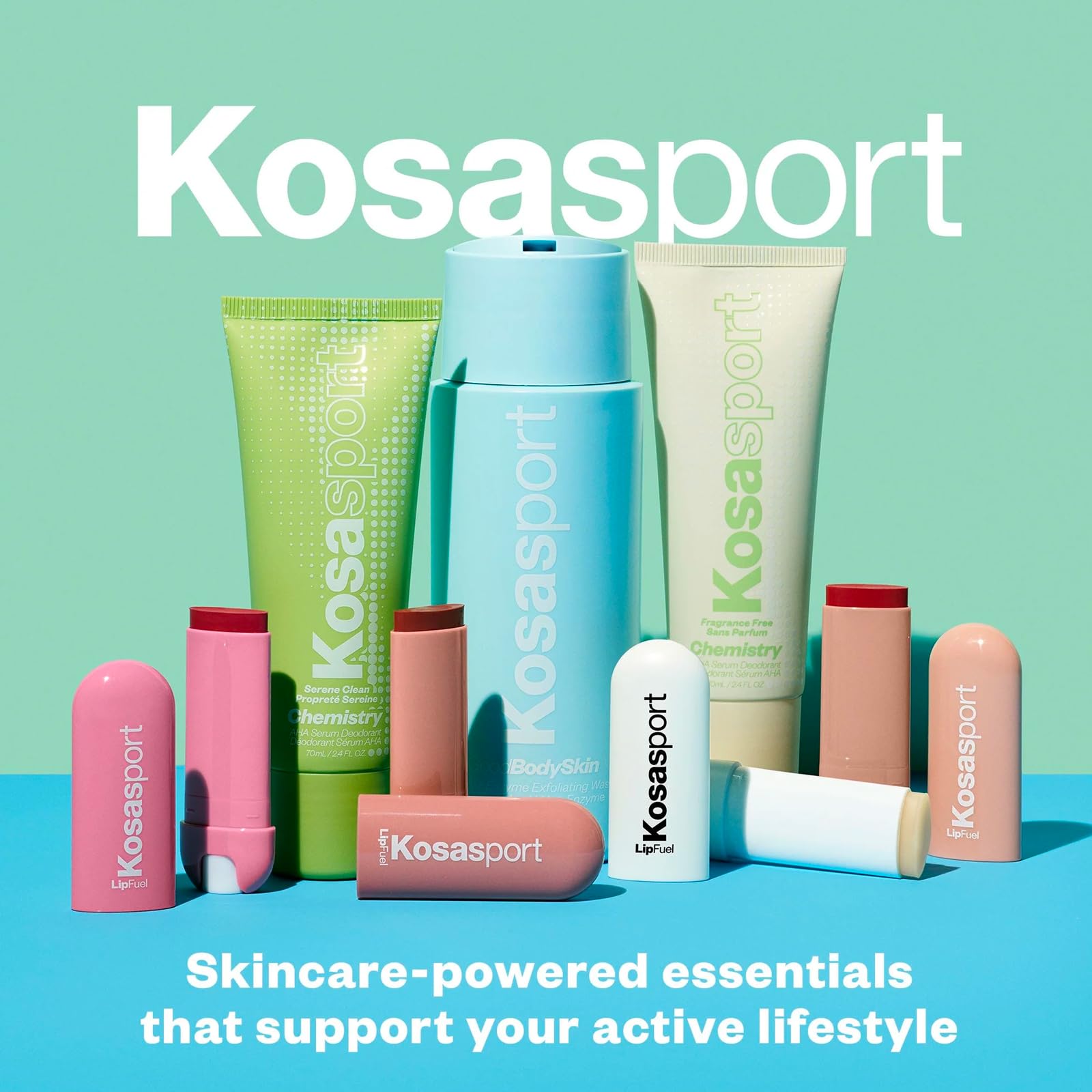 Kosas Chemistry Deodorant - Aluminium and Baking Soda Free + BO-Fighting AHA Serum that Exfoliates, Softens, and Nourishes the Skin, (Serene Clean) - TrustMedUSA