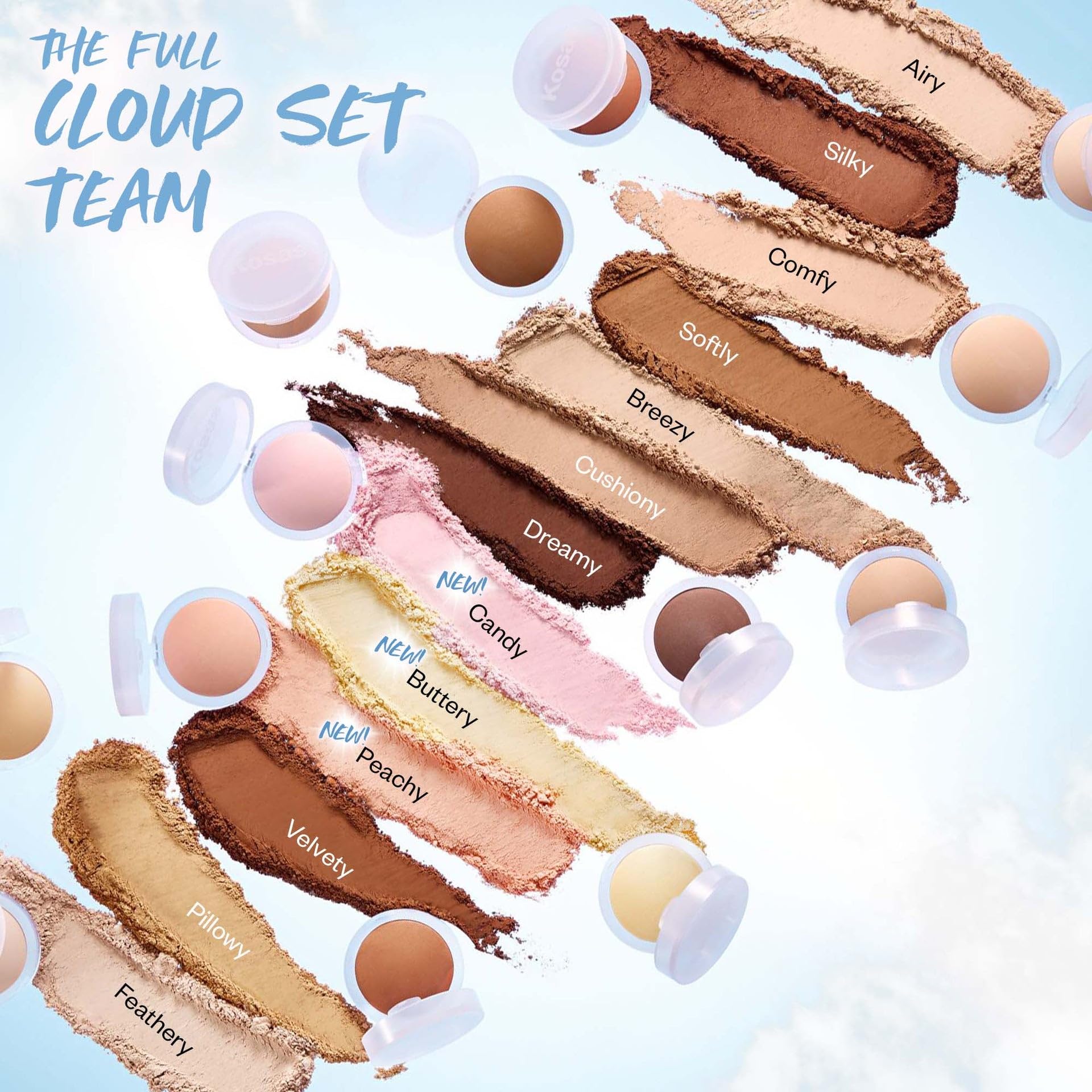 Kosas Cloud Set Baked Setting Powder, Face Powder Makeup for Shine Control, Soft Natural Finish, Clean Beauty Formula, Feathery, Sheer Light Medium - TrustMedUSA