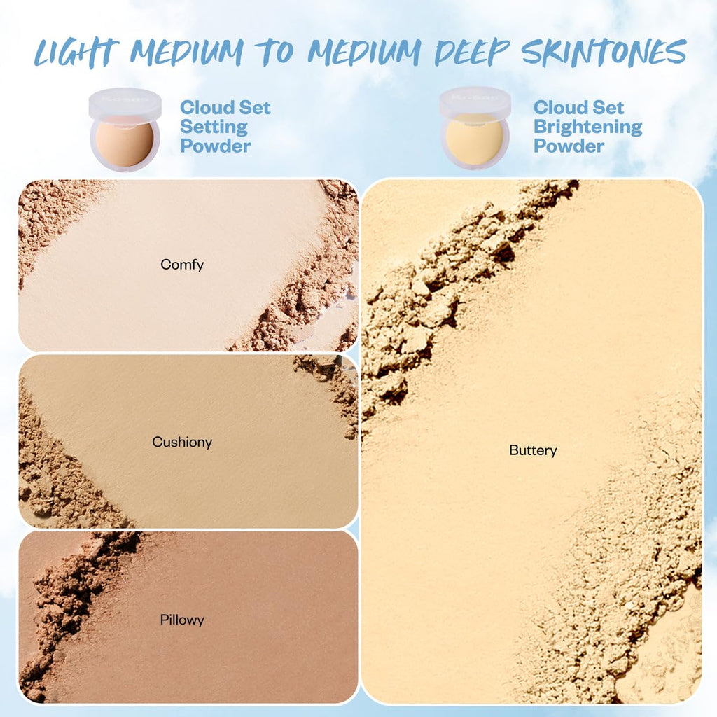 Kosas Cloud Set Brightening Baked Powder – Under Eye Setting Powder, Talc-Free Soft Focus Finish, Buttery - Maple Wellness Supplements