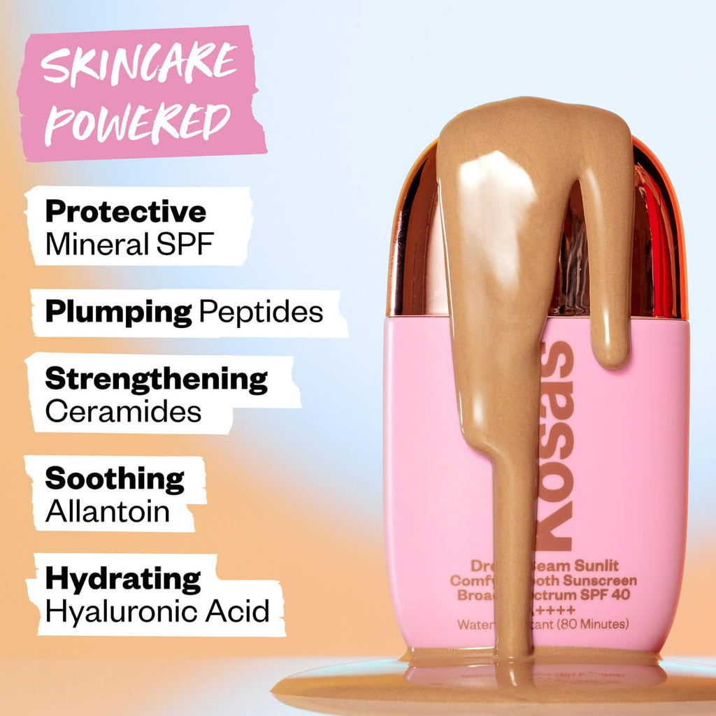 Kosas DreamBeam SPF 40 Mineral Sunscreen for Face + Makeup Prep – Lightweight Hydrating Sun Protection, 40 ml - TrustMedUSA