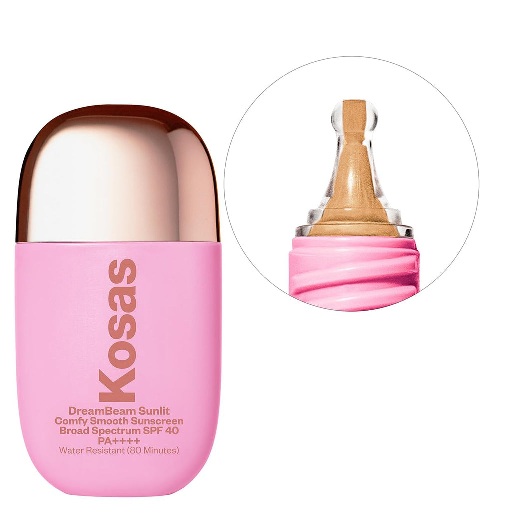 Kosas DreamBeam SPF 40 Mineral Sunscreen for Face + Makeup Prep – Lightweight Hydrating Sun Protection, 40 ml - Maple Wellness Supplements