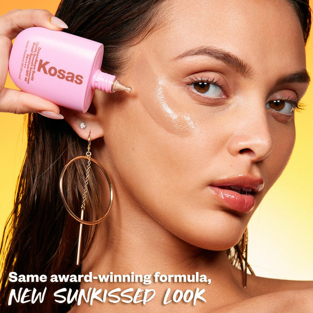 Kosas DreamBeam SPF 40 Mineral Sunscreen for Face + Makeup Prep – Lightweight Hydrating Sun Protection, 40 ml - Maple Wellness Supplements
