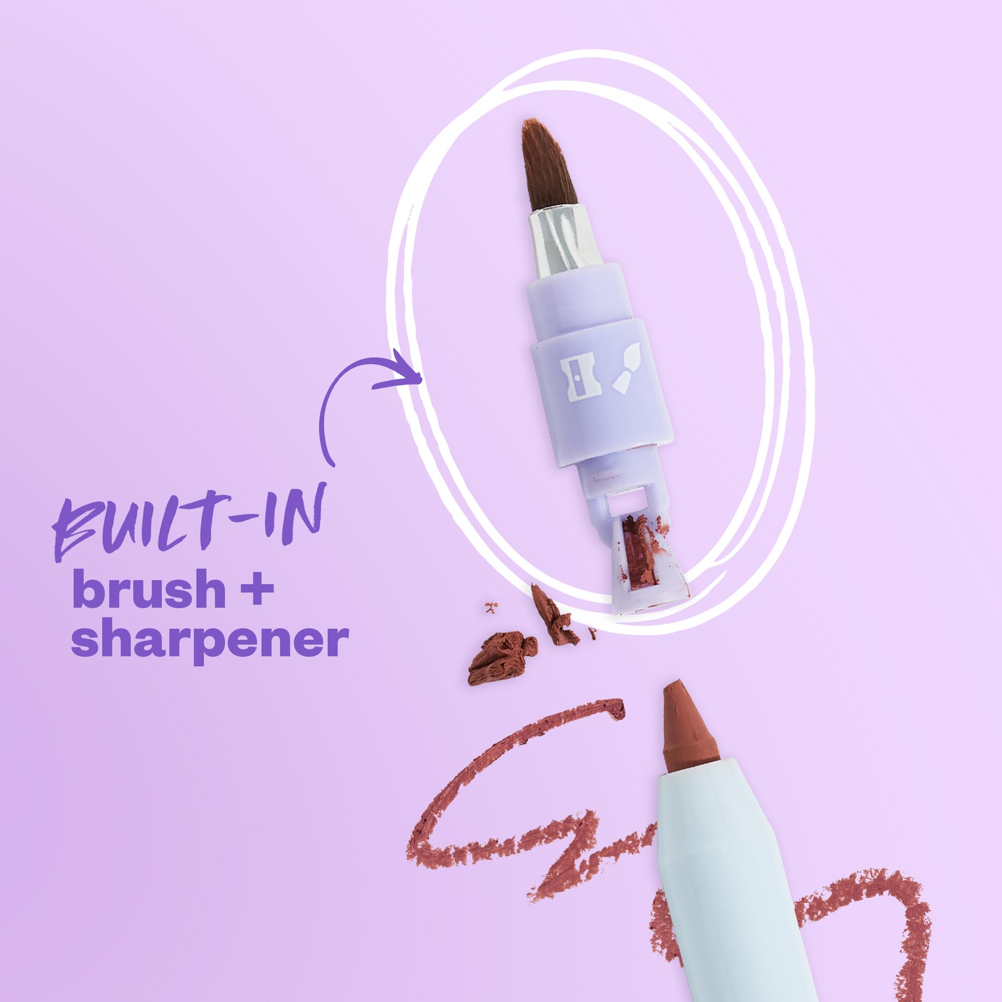 Kosas Hotliner Retractable Lip Liner Pencil with Built-In Brush & Sharpener - Easy Contouring, Hydrating, Long-Lasting- Pigmented Creamy Texture for Plumping Lips - Hyaluronic Acid & Konjac - Infinite - TrustMedUSA
