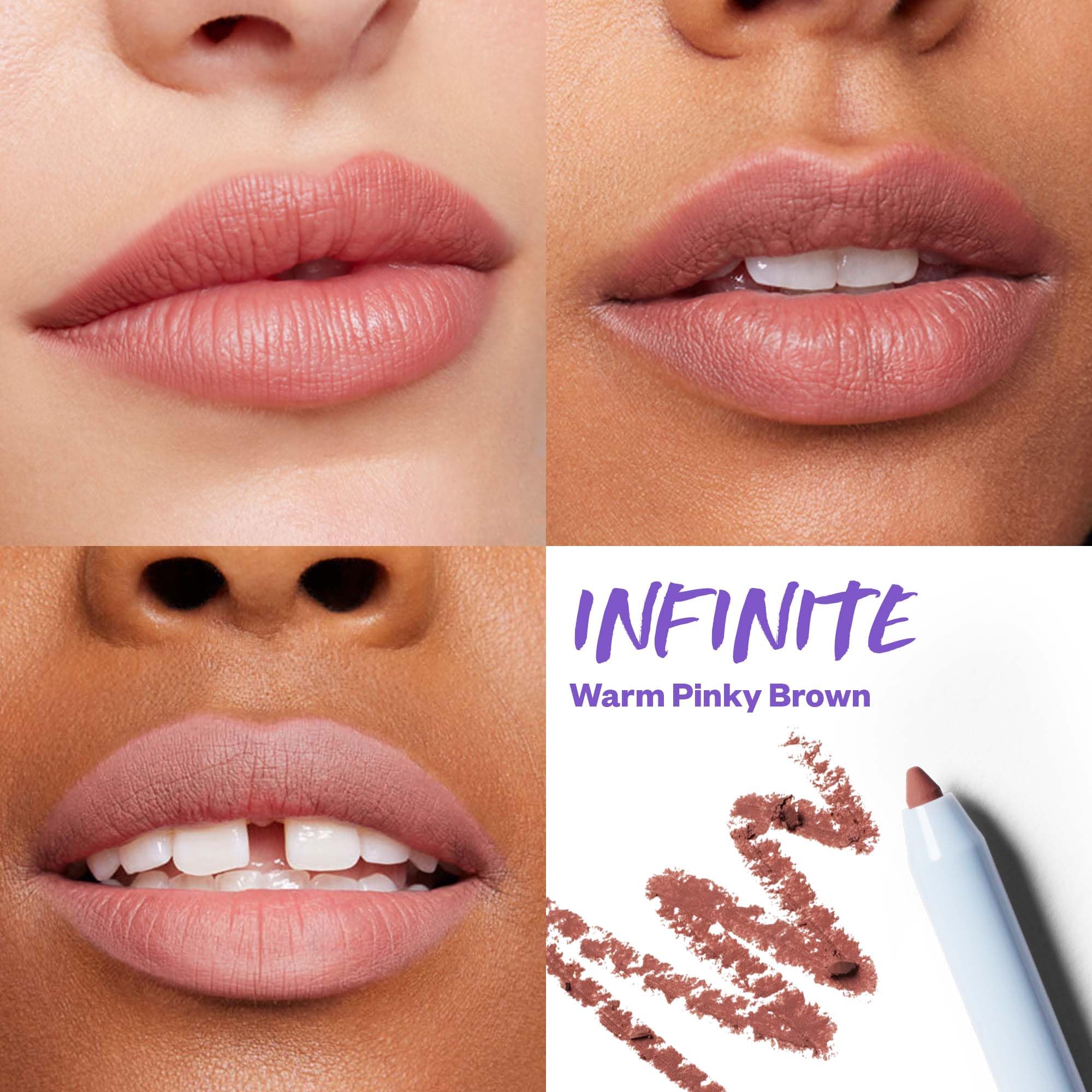 Kosas Hotliner Retractable Lip Liner Pencil with Built-In Brush & Sharpener - Easy Contouring, Hydrating, Long-Lasting- Pigmented Creamy Texture for Plumping Lips - Hyaluronic Acid & Konjac - Infinite - TrustMedUSA