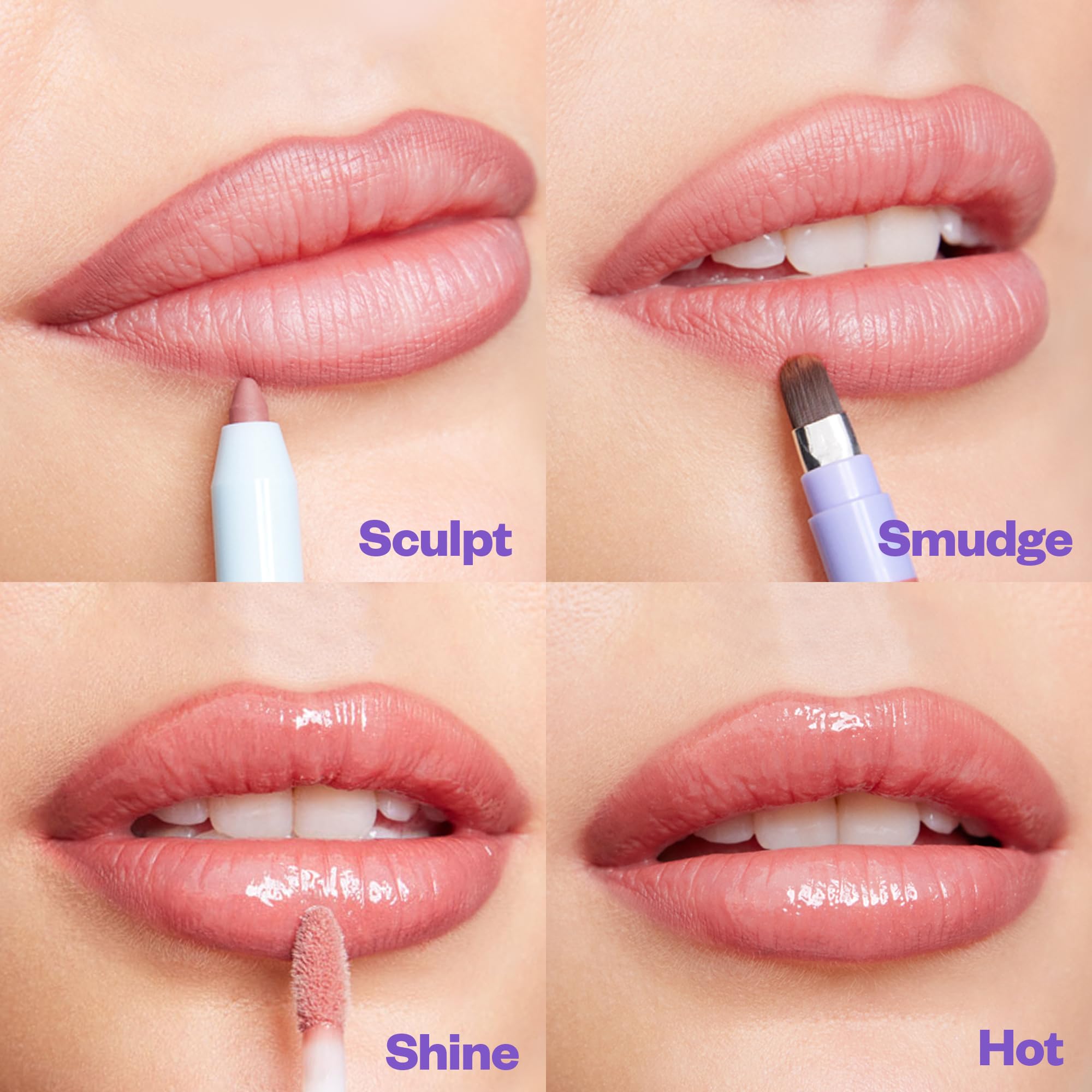 Kosas Hotliner Retractable Lip Liner Pencil with Built-In Brush & Sharpener - Easy Contouring, Hydrating, Long-Lasting- Pigmented Creamy Texture for Plumping Lips - Hyaluronic Acid & Konjac - Infinite - TrustMedUSA